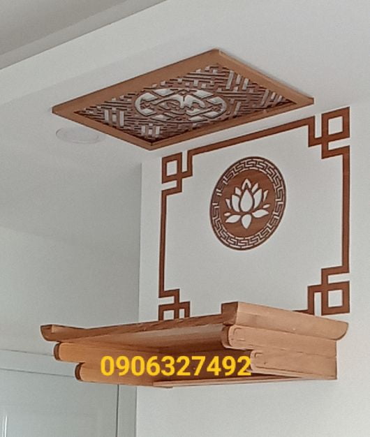 Bàn thờ treo tường chung cư lắp đặt nhanh tại nhà chất lượng cao