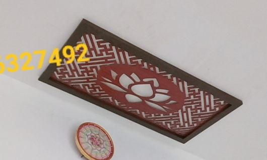 Tấm chống ám khói bàn thờ tphcm hoa văn chữ vạn lồng bông sen cực đẹp ( 40x60 hoa sen)