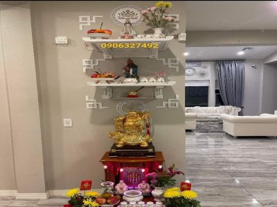 Bàn thờ mẹ quan thế âm bồ tát đẹp và trang nghiêm