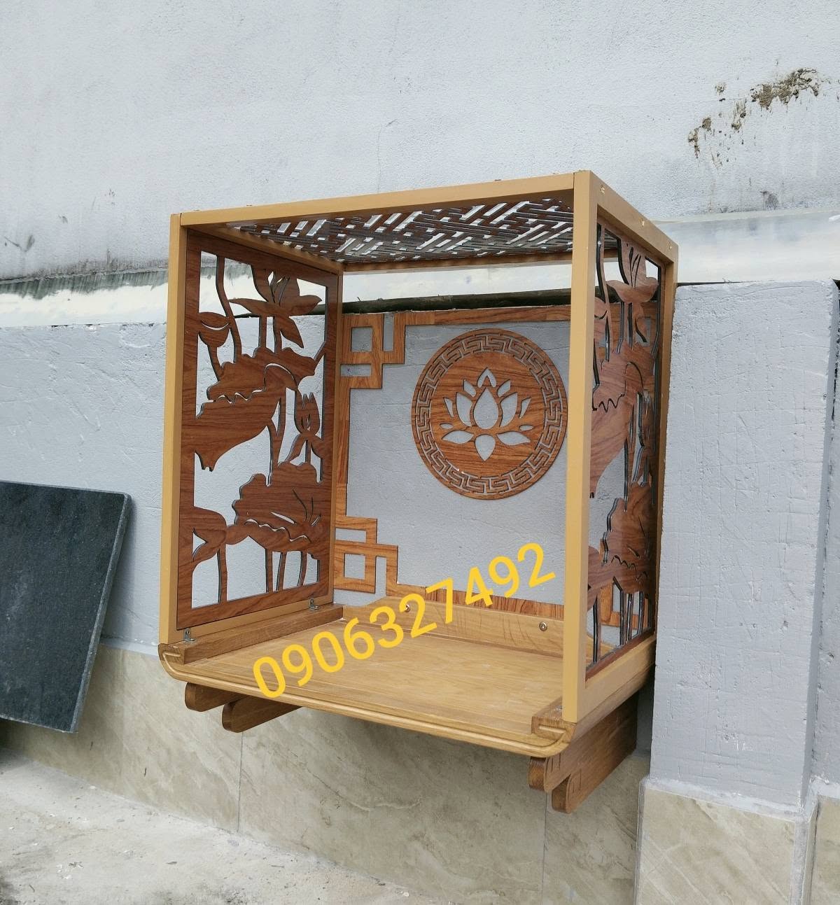 Trang thờ 41x61 có vách ngăn thờ quan âm ngoài trời