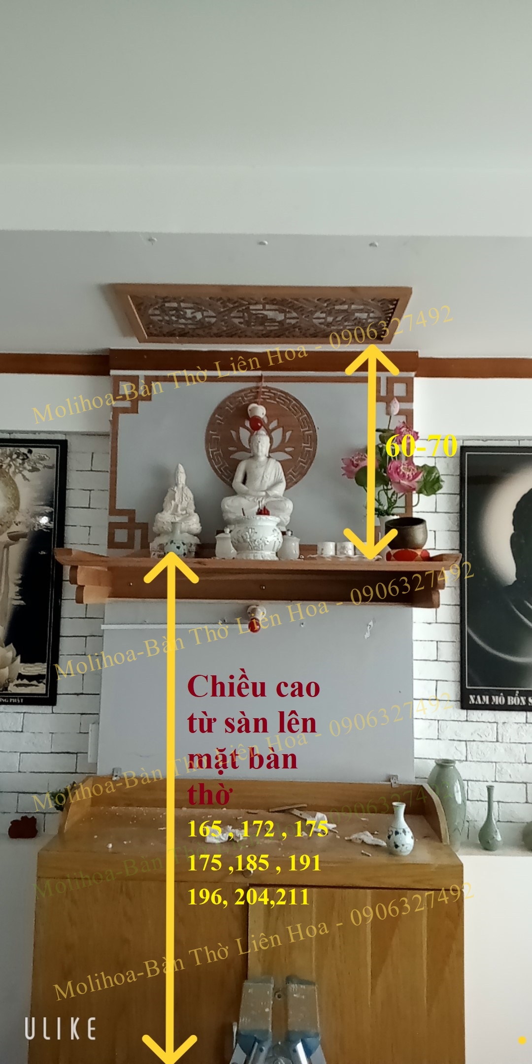 Mẫu bàn thờ treo tường đẹp nhất 2026