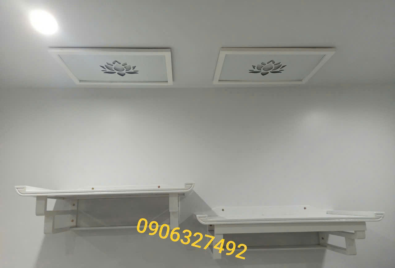 Bàn thờ phật và gia tiên treo tường