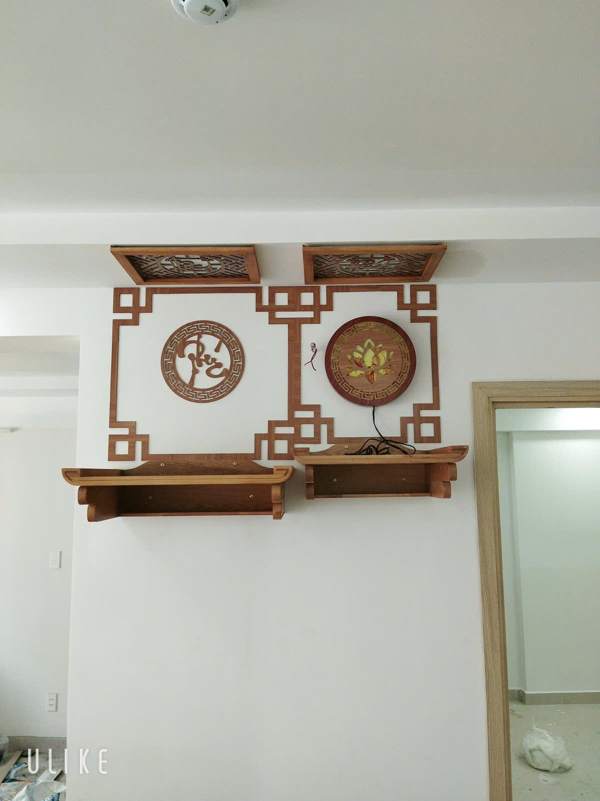 Bàn thờ phật và gia tiên 2 tầng