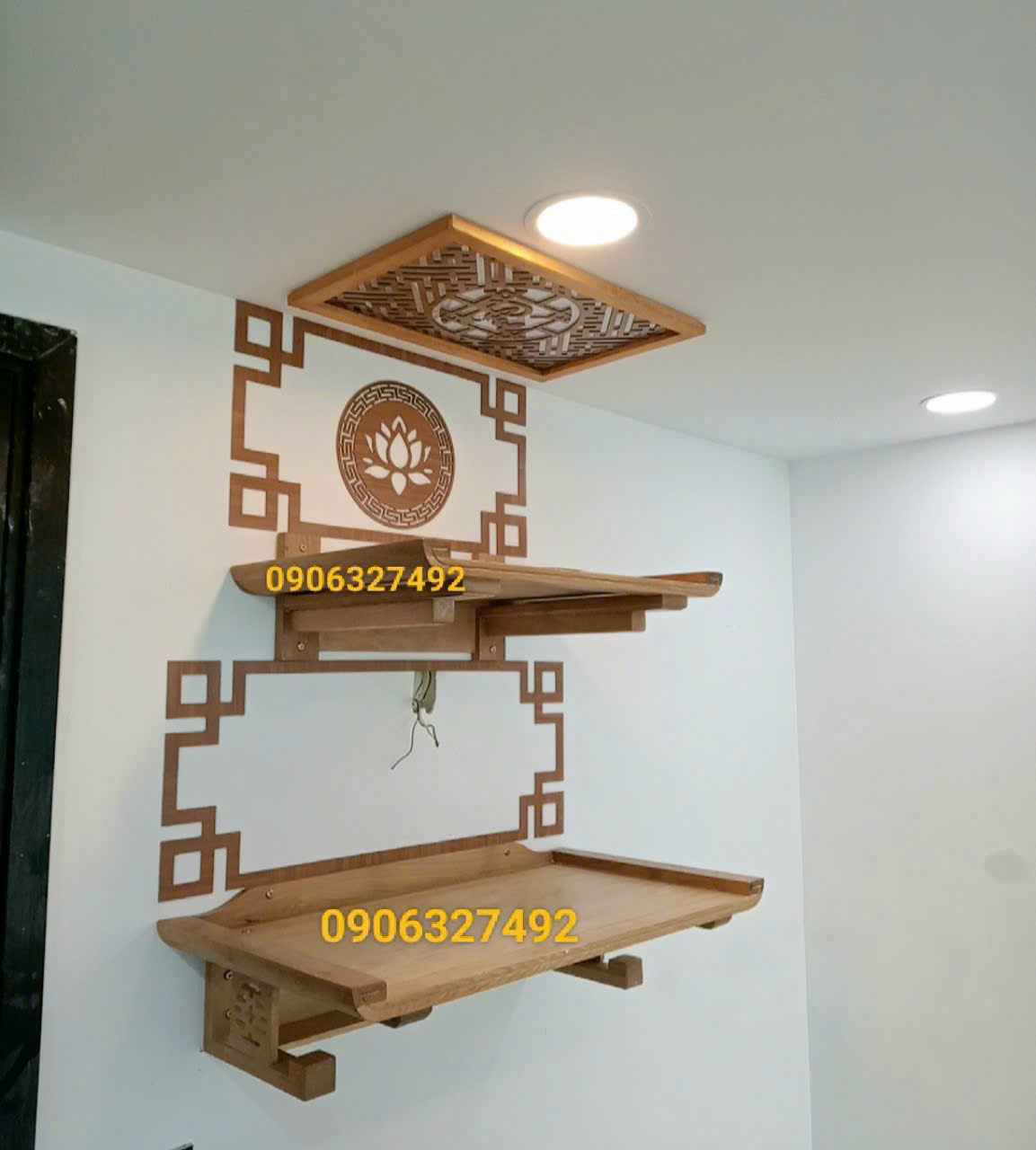 Bàn thờ phật và gia tiên 2 tầng