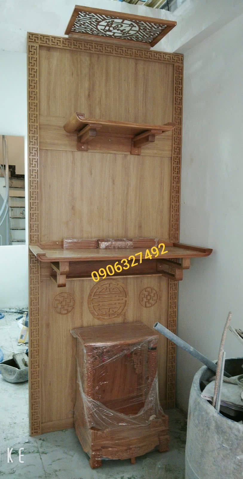 Bàn thờ phật và gia tiên 2 tầng