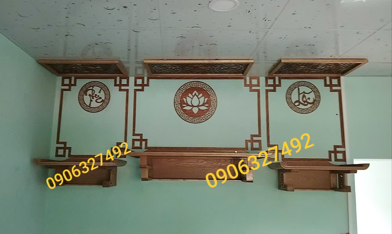 Bàn thờ treo tường 3 tầng